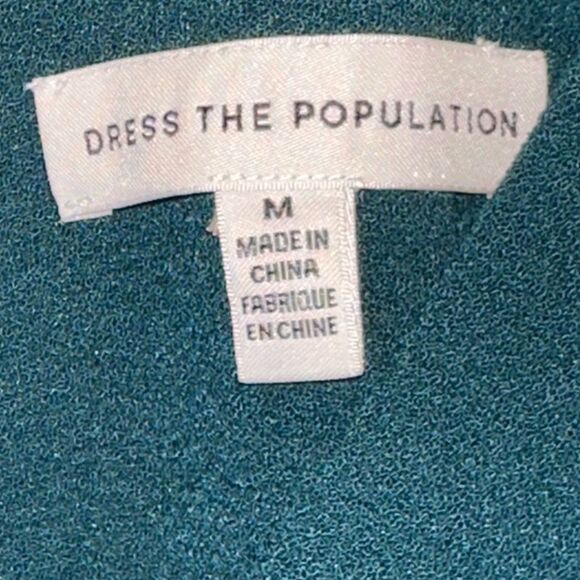 Dress the Population Alicia Plunging Fit Flare Midi Dress - Picture 6 of 7